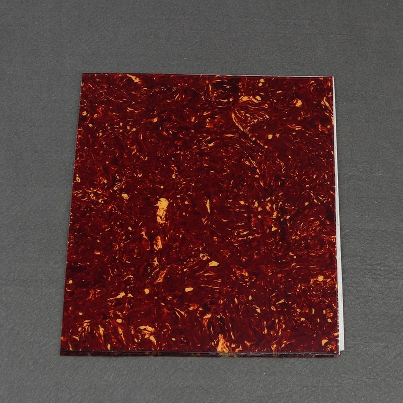 FLEOR 20x17cm Acoustic Pickguard Blank Material Self Adhesive Guitar Pick Guard Scratch Plate Sheet, Red Tortoise - Image 3